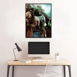 Elevate your decor with a captivating handcrafted oil painting on canvas featuring a commanding portrait of a Space Marine Dark Angel. This stunning artwork encapsulates the bravery and resilience of these legendary warriors. Perfect for Warhammer 40,000 fans and art aficionados, this portrayal embodies the essence of the Dark Angels, infusing any space with a heroic and powerful ambiance.