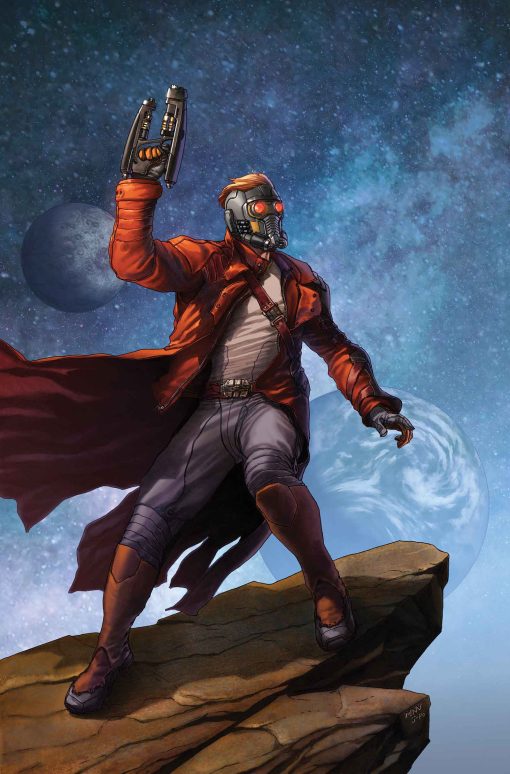 Embark on a cosmic journey with a handmade oil painting on canvas featuring the iconic Star-Lord from Guardians of the Galaxy against a mesmerizing space backdrop. This captivating artwork beautifully blends the allure of the beloved character with a cosmic setting. Ideal for Marvel enthusiasts and art collectors, this portrayal of Star-Lord adds a dynamic and interstellar touch to any collection or space, celebrating the legendary superhero in a thrilling and cosmic form.
