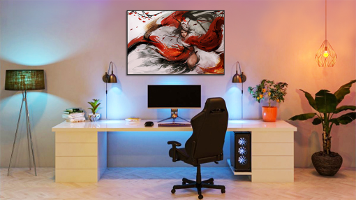 Indulge in the allure of our exclusive hand-painted oil artwork on canvas, presenting an enchanting portrayal of Akali from League of Legends, inspired by the elegance of Asian design. This captivating masterpiece harmoniously blends the essence of traditional Asian artistry with the contemporary charm of gaming culture. Meticulously crafted by skilled artisans, each stroke breathes life into Akali's persona, capturing her spirit in vivid colors and intricate details. Enhance your space with this unique creation, a testament to both gaming fandom and the finesse of Asian aesthetics. Acquire a symbol of League of Legends' character in an artistic rendition that exudes cultural richness, destined to captivate both enthusiasts and art lovers alike.