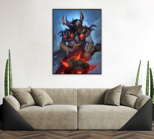 Explore the grandeur of the World of Warcraft universe through a captivating handmade oil painting on canvas, featuring the commanding portrait of Prince Taldaram. This artwork intricately captures the regal and mysterious aura of Prince Taldaram, crafted for devoted WoW fans. Elevate your space with this dynamic portrayal, perfect for enthusiasts seeking an alluring depiction of Prince Taldaram, infusing an immersive essence of WoW's universe into any collection.
