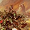 Experience the grandeur of Warhammer 40k through a handmade oil painting on canvas, showcasing an epic battle scene featuring an Orks army. This captivating artwork vividly captures the chaos and intensity of warfare, meticulously crafted with vibrant colors and intricate detailing. Immerse yourself in the raw power and relentless assault of the Orks army in this exclusive piece. Elevate your space with this dynamic artwork, perfect for enthusiasts and collectors seeking a commanding portrayal of the Warhammer 40k Orks army in the midst of an epic battle, adding an intense and captivating energy to any collection.
