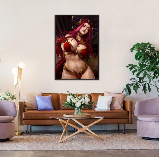 Experience the allure of our exquisite oil painting on canvas, featuring a seductive portrayal of Alexstrasza. This captivating artwork celebrates the Dragon Queen's beauty with sensuality and grace, making it a striking addition to any collection. Elevate your space with the enchanting presence of Alexstrasza, rendered in stunning detail and dynamic elegance, sure to enthrall admirers and fans alike.