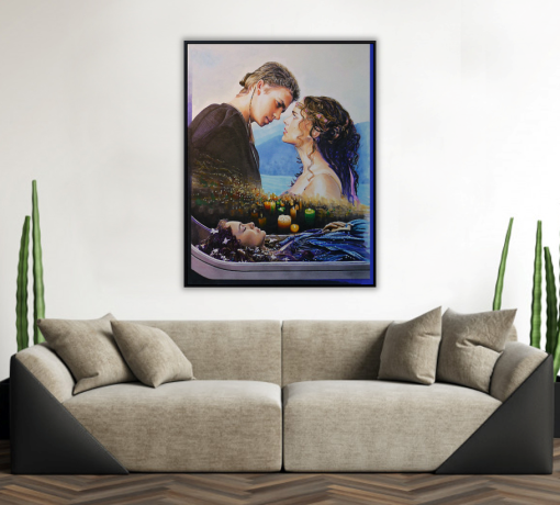 Dive into the complex emotions of Anakin and Padmé's wedding in our handmade oil painting on canvas. This captivating artwork captures their romantic moment while subtly hinting at the tragedy that awaits, with Padmé's poignant presence adding depth to the design. Enhance your space with this evocative portrayal—a must-have for Star Wars devotees and art collectors. Immerse yourself in the vivid colors and intricate details that bring their story to life on canvas, evoking both love and sorrow.