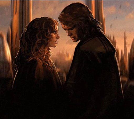 Experience the raw emotion of Padmé and Anakin's heart-wrenching conversation in our handmade oil painting on canvas. This poignant artwork captures the depth of their connection and the turmoil of Anakin's inner struggle, beautifully depicted in every brushstroke. Elevate your space with this evocative portrayal—a compelling addition for Star Wars enthusiasts and art lovers alike. Immerse yourself in the vivid hues and intricate details that bring their emotional journey to life, resonating with viewers and evoking a sense of empathy and reflection.