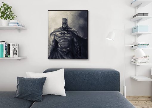 Immerse your space in the intense world of Batman with a handcrafted oil painting on canvas, presenting the Dark Knight in a captivating all-grey portrait. With a meticulous attention to detail, this artwork captures Batman's anger, conveying the determination to shatter the darkness within. Elevate your decor with this unique piece, resonating with both superhero enthusiasts and art connoisseurs. The brooding allure of Batman takes center stage—a powerful addition to any collection, skillfully portraying the enduring mystique and unyielding commitment to justice.