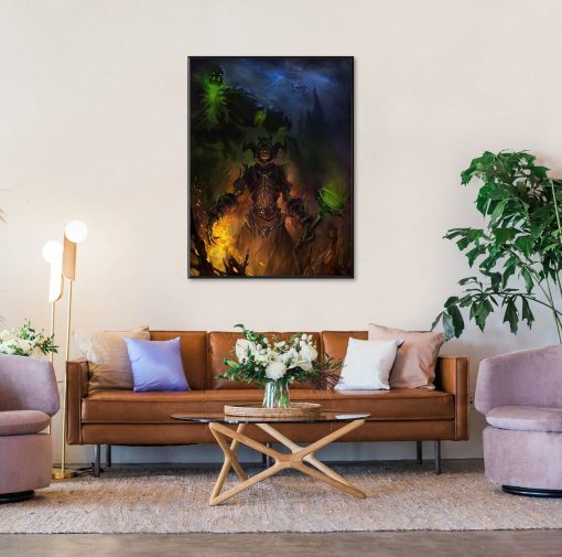 Explore the mystique of our handcrafted oil painting on canvas, showcasing a compelling portrait of a Goblin Warlock and his loyal creature in the backdrop. This captivating artwork delves into the dark allure of the warlock's realm, capturing intricate details and rich colors. Elevate your space with this mesmerizing depiction, perfect for fantasy enthusiasts and art collectors alike.