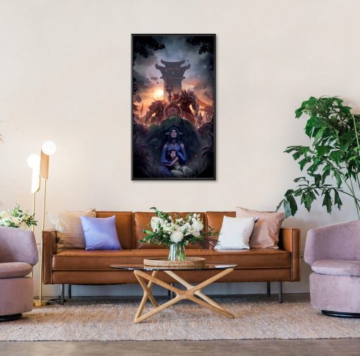 Dive into the heart of Azeroth's fierce conflict with our handmade oil painting on canvas. Witness the Orc warriors' vigilant search for hidden Elves amidst the chaos of battle. This stunning artwork captures the intensity of the Battle for Azeroth, making it a must-have for World of Warcraft enthusiasts. Transport your space to the realm of epic fantasy with this captivating portrayal of war, sure to mesmerize viewers and ignite imagination.