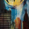 Transform your space into the heart of Gotham with a handcrafted oil painting on canvas, showcasing the iconic cityscape at night. Immerse yourself in the atmospheric charm, highlighted by the bat signal casting its legendary glow above. This evocative artwork captures the allure of Gotham's nocturnal ambiance with expert detailing and vibrant hues. Elevate your decor with this unique piece—a standout addition to any collection, skillfully portraying the timeless mystique of Gotham City under the night sky.