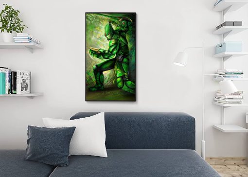 Revitalize your space with a dynamic handmade oil painting on canvas, featuring a captivating and greeny design of the legendary Striking Scorpion from Warhammer 40k. This artwork expertly captures the essence of the Warhammer universe, showcasing intricate detailing and a bold green palette. Enhance your decor with this distinctive piece that appeals to both Warhammer enthusiasts and art lovers. Immerse your surroundings in the vibrant greeny hues—a standout addition to any collection skillfully depicting the striking and intense design of the iconic Striking Scorpion.