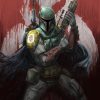 Embrace the legacy of the galaxy's most feared bounty hunter with a handcrafted oil painting on canvas, showcasing a captivating portrait of Boba Fett against the iconic Mandalorian symbol. Meticulously detailed and expertly crafted, this artwork captures the essence of Boba Fett's enigmatic character, resonating with fans and art enthusiasts alike. Elevate your decor with this exceptional piece—a striking addition to any collection, skillfully portraying the legendary bounty hunter with the emblem that defines his Mandalorian heritage. Immerse yourself in the mystique and allure of this iconic Star Wars character expertly rendered on canvas.