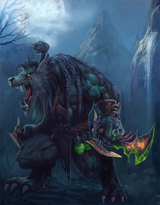 Indulge in the allure of our handmade oil painting on canvas, showcasing a Worgen rogue embodying killer instincts under the veil of night. This captivating artwork captures the essence of stealth and danger, with the rogue's pulsing energy palpable against the backdrop of darkness. Perfect for fans of fantasy and World of Warcraft, this piece brings the thrill of the hunt to life. Elevate your space with this meticulously crafted portrayal, meticulously rendered on canvas.