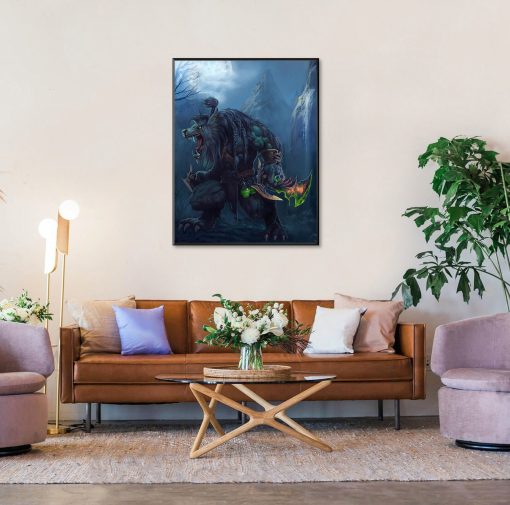 Immerse yourself in the shadows with our handmade oil painting on canvas, featuring a Worgen rogue driven by killer instincts under the moonlit night. This evocative artwork captures the essence of stealth and danger, portraying the rogue's relentless pursuit in the darkness. Ideal for enthusiasts of fantasy and World of Warcraft, this piece brings the thrill of the hunt to your walls. Elevate your space with this meticulously crafted canvas, meticulously depicting the allure and danger of the night.