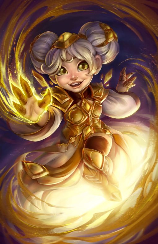 Step into the mystical realm of World of Warcraft with this captivating oil painting on canvas, showcasing the beloved character Chromie in a mesmerizing display of magical prowess. With meticulous detail and expert craftsmanship, Chromie's enchanting magic comes to life, adding a touch of fantasy to any space. Ideal for fans of Warcraft and fantasy art, this handmade masterpiece brings Chromie's spellbinding abilities to the forefront, making it a must-have for collectors and enthusiasts alike. Let Chromie's magical charm enchant your walls and ignite your imagination with this stunning portrait, perfect for adorning any gaming den or fantasy-themed room.