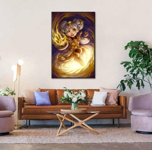 Delve into the enchanting world of World of Warcraft with this stunning oil painting on canvas featuring Chromie, the beloved time-traveling mage. Expertly crafted with intricate detail, Chromie's magical prowess is beautifully captured as she weaves spells with her sand magic. This captivating artwork is a testament to Chromie's iconic presence in the Warcraft universe, making it a cherished addition to any fan's collection. Perfect for adorning your gaming room or adding a touch of fantasy to your home decor, this Chromie portrait is sure to captivate and inspire. Elevate your space with the timeless charm of Chromie's magic brought to life on canvas.
