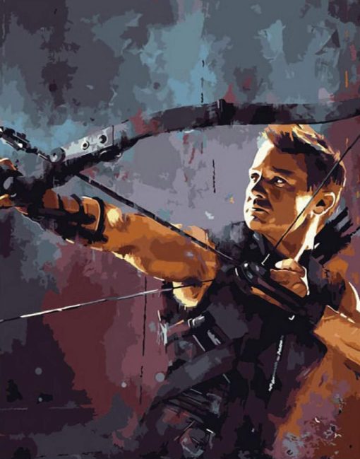 Revamp your space with this captivating handmade oil painting on canvas, portraying Clint Barton, the Avenger known as Hawkeye from Marvel, in a misty portrait as he readies himself to take a shot. With intricate brushwork and subdued tones, this artwork exudes an aura of mystery and anticipation. Perfect for Marvel aficionados and art enthusiasts, this piece adds a dynamic and enigmatic touch to any room. Immerse yourself in the cinematic world of superheroes with this evocative portrayal, guaranteed to command attention and evoke curiosity.