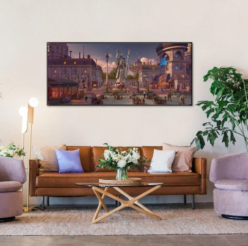 Dive into the enchanting realm of Dalaran City with our hand-painted oil canvas masterpiece, offering a captivating view of its bustling streets and iconic landmarks. Crafted with precision and passion, each stroke evokes the magical allure of this beloved Warcraft destination, immersing you in its rich atmosphere. Elevate your space with this stunning artwork, meticulously crafted to capture the essence of Dalaran's charm. Own a unique piece of gaming history and let the timeless magic of Dalaran adorn your walls. Experience the beauty of Azeroth in your own home with this exquisite painting.