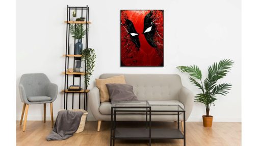 Inject personality into your space with this handmade oil painting on canvas, featuring Deadpool's face in a distinctive and eye-catching design. With meticulous attention to detail and vibrant colors, this artwork captures the irreverent charm of the Merc with a Mouth. Perfect for Marvel enthusiasts and art aficionados, this piece adds a touch of humor and uniqueness to any room. Immerse yourself in the witty world of Deadpool with this dynamic portrayal, bound to ignite conversation and bring a dash of whimsy to your decor.