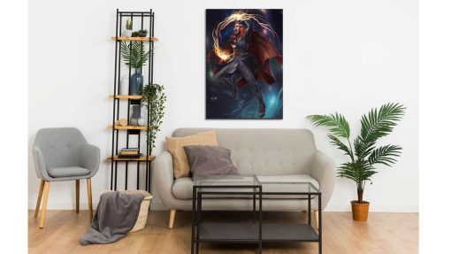 Transform your room with this captivating handmade oil painting on canvas, showcasing Doctor Strange wielding the forces of magic while suspended in a mesmerizing universe-inspired design. With intricate details and vibrant hues, this artwork captures the essence of the Marvel sorcerer in a visually stunning display. Ideal for enthusiasts of Doctor Strange and cosmic art aficionados, this piece adds a mystical and enchanting atmosphere to any space. Immerse yourself in the fantastical realm of sorcery and cosmic wonders with this striking portrayal, sure to evoke wonder and fascination.