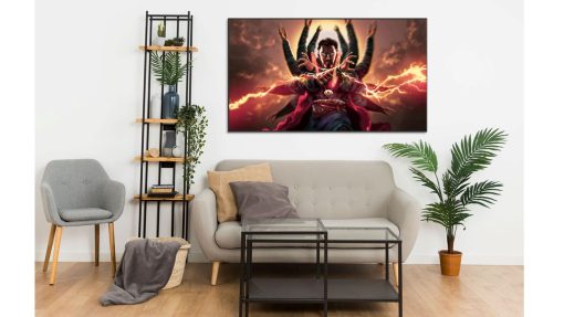Elevate your decor with this mesmerizing handmade oil painting on canvas, capturing Doctor Strange wielding the Time Stone with an aura of formidable power. With meticulous detail and vivid hues, this artwork brings the Marvel sorcerer's mastery of time to life in a captivating scene. Ideal for fans of Doctor Strange and enthusiasts of magical art, this piece adds an enchanting and dynamic touch to any space. Immerse yourself in the mystical realm of sorcery and heroism with this striking portrayal, sure to evoke awe and fascination.