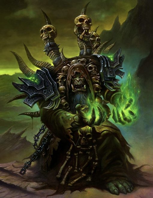 Unleash the dark power of Warcraft with this handmade oil painting on canvas, capturing Gul'dan harnessing fel magic as he prepares to unleash devastation upon his enemies. With stunning detail and intense imagery, this masterpiece exudes an aura of malevolence and imminent danger. Perfect for fans of the game or lovers of captivating art, this piece commands attention and ignites the imagination. Transport your space into the heart of battle with Gul'dan's formidable presence, sure to captivate and intrigue all who behold it.