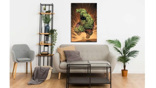 Immerse yourself in the raw power of the Hulk with this stunning handmade oil painting on canvas, showcasing the iconic character in the midst of a forceful super punch. With every stroke, the artist captures the intensity and strength of the Hulk's movement, creating a dynamic and visually striking piece of art. Whether you're a fan of the Marvel universe or simply appreciate bold and impactful artwork, this painting is sure to make a statement in any space. Add a touch of superhero energy to your home or office decor with this captivating portrayal of the Hulk in action.