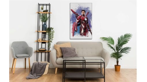 Elevate your decor with this stunning handmade oil painting on canvas, showcasing Tony Stark as Iron Man in his formidable Mark 85 armor. With intricate details and vibrant colors, this artwork brings to life the essence of the iconic superhero. Ideal for Marvel enthusiasts and art lovers alike, this piece adds a dynamic and powerful element to any room. Immerse yourself in the world of Tony Stark with this captivating portrayal, sure to spark conversation and inspire admiration.