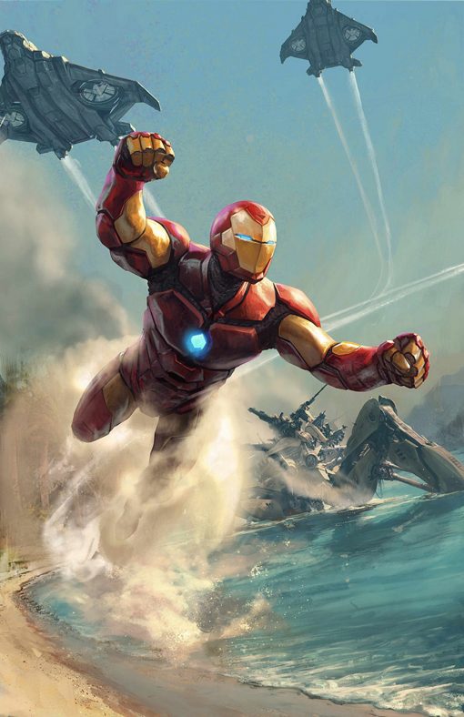 Revitalize your space with this captivating handmade oil painting on canvas, depicting Iron Man soaring over the sea in a stunning aerial scene. With meticulous brushwork and vibrant colors, this artwork captures the dynamic energy and grandeur of the iconic superhero in flight. Perfect for Marvel fans and art enthusiasts, this piece adds a sense of adventure and excitement to any room. Immerse yourself in the epic world of Tony Stark with this striking portrayal, guaranteed to command attention and inspire awe.