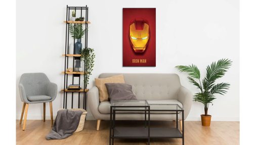 Elevate your decor with this stunning handmade oil painting on canvas, featuring the iconic Iron Man helmet in a striking red design. With intricate details and vibrant hues, this artwork captures the essence of the beloved superhero's signature headgear. Ideal for Marvel enthusiasts and art lovers, this piece adds a bold and dynamic element to any room. Immerse yourself in the world of Tony Stark with this captivating portrayal, sure to spark conversation and captivate viewers.