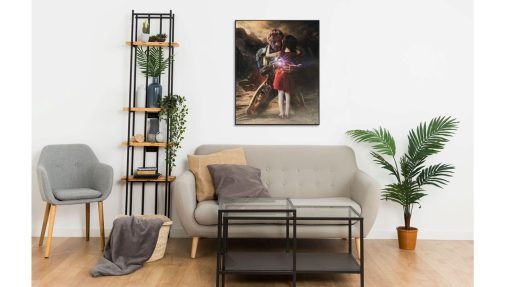 Transform your decor with this touching handmade oil painting on canvas, portraying Tony Stark, the iconic Iron Man, embracing a young girl in a heartwarming moment. With meticulous detailing and warm hues, this artwork captures the essence of compassion and connection. Ideal for Marvel enthusiasts and art lovers, this piece adds a poignant and sentimental atmosphere to any room. Immerse yourself in the tender side of Tony Stark's character with this captivating portrayal, guaranteed to evoke emotion and inspire admiration.
