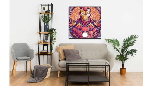 Elevate your decor with this stunning handmade oil painting on canvas, featuring a stylized portrait of Iron Man that brings a fresh perspective to the beloved superhero. With meticulous brushwork and vibrant colors, this artwork infuses Iron Man's character with a modern and artistic flair. Perfect for Marvel fans and admirers of contemporary design, this piece adds a dynamic and stylish element to any space. Immerse yourself in the innovative portrayal of Iron Man with this captivating artwork, sure to impress and inspire.