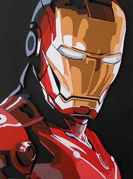 Illuminate your space with this captivating handmade oil painting on canvas, featuring a luminous portrait of Iron Man. With expertly applied light and shadow, this artwork creates a striking and dynamic depiction of the beloved superhero. Perfect for Marvel fans and lovers of modern art, this piece adds a mesmerizing and futuristic touch to any room. Immerse yourself in the brilliance of Iron Man's character with this evocative portrayal, guaranteed to captivate viewers and ignite imagination.
