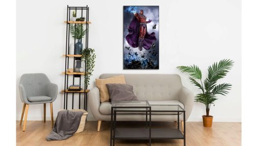 Transform your space with this mesmerizing handmade oil painting on canvas, showcasing Magneto levitating amidst swirling iron, poised to unleash a powerful strike upon his enemies. With meticulous detailing and vibrant hues, this artwork captures the intensity and strength of the iconic mutant in action. Ideal for Marvel enthusiasts and art lovers, this piece adds a dynamic and captivating element to any room. Immerse yourself in the thrilling world of X-Men with this striking portrayal, sure to ignite excitement and captivate viewers.