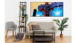 Elevate your decor with this captivating handmade oil painting on canvas, showcasing Magneto poised to unleash a powerful strike. With bold colors and intricate detailing, this artwork captures the tension and anticipation of the iconic mutant's impending action. Perfect for Marvel enthusiasts and art lovers, this piece adds a dynamic and dramatic touch to any space. Immerse yourself in the thrilling world of X-Men with this striking portrayal, guaranteed to command attention and ignite the imagination.