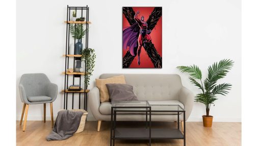 Transform your space with this mesmerizing handmade oil painting on canvas, showcasing Magneto using his iron power to levitate while forming the distinctive X symbol. With intricate detailing and vibrant colors, this artwork captures the strength and grace of the iconic mutant in captivating detail. Ideal for Marvel enthusiasts and art connoisseurs, this piece adds a dynamic and symbolic touch to any room. Immerse yourself in the thrilling world of X-Men with this striking portrayal, guaranteed to captivate and inspire awe.