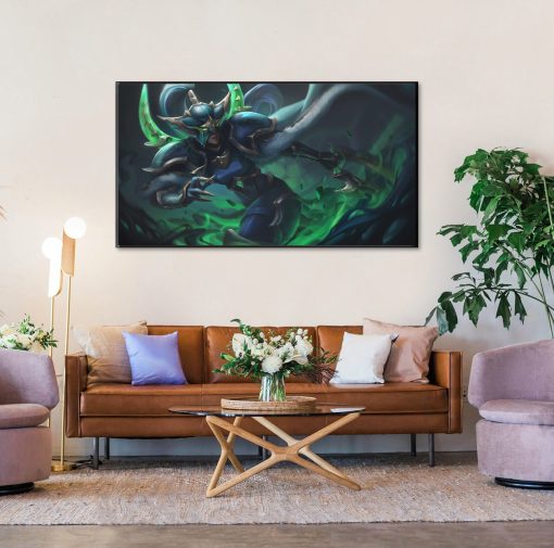 Experience the dynamic energy of Warcraft's Maiev Shadowsong in this captivating oil painting on canvas. Witness Maiev's fierce combat skills as she engages in an intense battle, depicted with meticulous detail and vibrant colors. Each brushstroke brings her to life, capturing the essence of her strength and determination. Adorn your space with this stunning portrayal of Warcraft's iconic warden, perfect for any fan of the series. Bring the thrill of the battlefield into your home or office with this handcrafted masterpiece, sure to command attention and inspire awe.