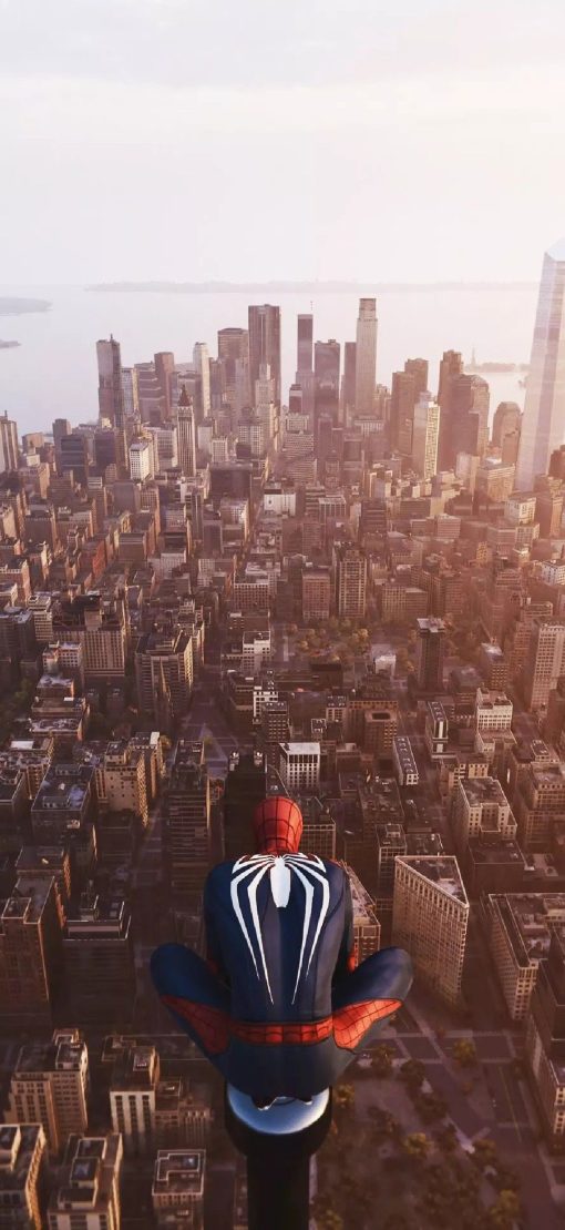 Elevate your space with this captivating handmade oil painting on canvas, showcasing Spider-Man standing atop the cityscape, offering a breathtaking panoramic view. With meticulous brushwork and vibrant colors, this artwork captures the iconic superhero's awe-inspiring perspective. Perfect for Marvel fans and art enthusiasts, this piece adds a dynamic and exhilarating touch to any room. Immerse yourself in the urban adventure of Spider-Man with this striking portrayal, guaranteed to command attention and inspire admiration.
