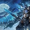 Experience the chilling allure of the Warcraft universe with a stunning oil painting on canvas showcasing Arthas Menethil, the formidable Lich King, brandishing Frostmourne amidst his deathly army against a frozen night backdrop. This handcrafted masterpiece captures the essence of darkness and power, depicting Arthas in all his sinister glory. Ideal for fans of Warcraft lore, this evocative artwork adds a touch of epic fantasy to any space. Dive into the depths of Azeroth's lore with this captivating portrayal of Arthas and his legion, ready to dominate your wall with its commanding presence.