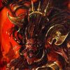 Embrace the dark allure of Warhammer 40k with our captivating handmade oil painting on canvas, showcasing the fearsome visage of Angron, Daemon Prince of Khorne. This dynamic artwork captures the menacing presence and raw power of this iconic character, depicted with intricate detail and vibrant colors. Own a piece of Warhammer lore and enrich your decor with this striking portrayal of chaos and destruction. Order now to make this masterpiece a focal point in your collection, commanding attention with the dark essence of Khorne's champion.