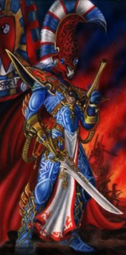 Delve into Warhammer 40k lore with our handmade oil painting on canvas, showcasing Asurmen, the revered first Phoenix Lord, in a stunning portrait. This captivating artwork immortalizes the legendary warrior's presence and strength, a symbol of the Eldar's ancient legacy. With meticulous detail and vibrant colors, immerse yourself in the rich history of the 41st millennium. Own a prized piece of Warhammer lore and elevate your decor with this iconic portrayal. Own a treasured piece of Warhammer history and enrich your space with this captivating portrayal. Capture the essence of Asurmen – order now and let his legacy adorn your walls.