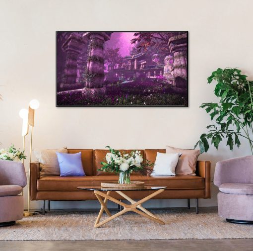 Step into the enchanting realm of Azeroth with our handcrafted oil painting on canvas, featuring the majestic main entry of Darnassus city. This captivating artwork invites viewers to immerse themselves in the ethereal beauty and ancient architecture of Warcraft's iconic night elven stronghold. With meticulous attention to detail and vibrant hues, this piece brings the mystical ambiance of Darnassus to life. Own a cherished piece of gaming history and enhance your decor with this stunning masterpiece. Enter the realm of the Night Elves – order now and let the serene majesty of Darnassus adorn your walls.
