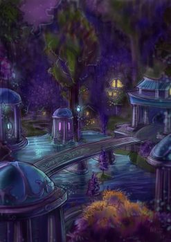 Embark on an enchanted journey with our handmade oil painting on canvas, showcasing the mystical allure of Darnassus city's magic forest. This captivating artwork invites viewers to immerse themselves in the ethereal beauty and ancient magic of Warcraft's iconic night elven territory. With meticulous detail and vibrant colors, this piece brings the serene ambiance of Darnassus to life. Own a cherished piece of gaming history and elevate your decor with this stunning masterpiece. Step into the realm of the Night Elves – order now and let the enchanting Darnassus city magic forest adorn your walls.