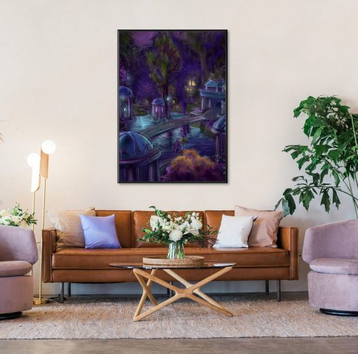 Experience the enchanting splendor of Azeroth's Darnassus city with our handmade oil painting on canvas, depicting its mystical magic forest. This mesmerizing artwork invites viewers to immerse themselves in the ethereal beauty and ancient allure of Warcraft's iconic night elven realm. With intricate detail and vibrant hues, this piece brings the serene ambiance of Darnassus to life. Own a cherished piece of gaming history and enrich your decor with this captivating masterpiece. Step into the realm of the Night Elves – order now and let the enchanting Darnassus city magic forest grace your walls.
