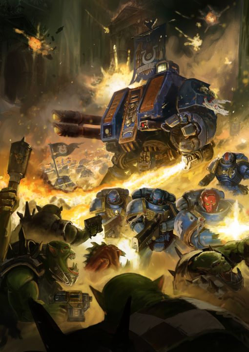 Dive into the heart of Warhammer 40k warfare with our handmade oil painting on canvas, featuring a gripping scene of a Dreadnought and Space Marine Ultramarines locked in fierce combat against a horde of Orks. This dynamic artwork captures the intensity and bravery of the Imperium's warriors as they confront their relentless adversaries. With intricate detail and vivid colors, immerse yourself in the chaos of the 41st millennium's battles. Own a treasured piece of Warhammer lore and enrich your space with this captivating portrayal. Witness the epic clash – order now and let the battle unfold on your walls.