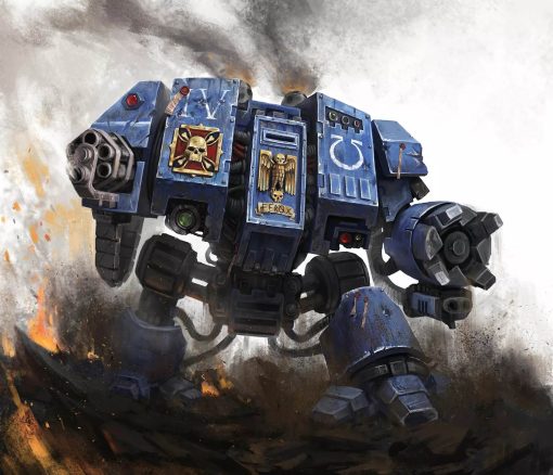 Step into the heroic world of Warhammer 40k with our handmade oil painting on canvas, showcasing a powerful Dreadnought Ultramarine in a striking walking portrait. This dynamic artwork captures the indomitable spirit and imposing presence of the Space Marine warrior. With meticulous detail and vibrant colors, immerse yourself in the rich lore of the 41st millennium. Own a prized piece of Warhammer history and elevate your decor with this iconic portrayal. Witness the might of the Dreadnought – order now and let its legendary stride command your walls.