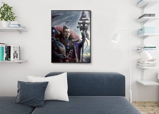 Explore the depths of Warhammer 40k with our handmade oil painting on canvas, capturing the essence of Eldrad Ulthran, an iconic figure in the Eldar lore. This mesmerizing portrait embodies the wisdom and power of the Eldar race, portrayed with intricate detail and vibrant colors. Immerse yourself in the mystique of the 41st millennium and own a piece of Warhammer history to adorn your space. Embrace the enigmatic allure – order now and let Eldrad Ulthran's commanding presence enrich your walls.