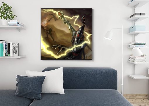 Experience the iconic Eldar lore of Warhammer 40k with our handmade oil painting on canvas, featuring the legendary seer, Eldrad Ulthran. This captivating artwork captures the essence of wisdom and mystique embodied by this revered figure. With meticulous detail and vibrant colors, immerse yourself in the enigmatic atmosphere of the 41st millennium. Own a cherished piece of Warhammer history and enrich your space with this stunning portrait. Embrace the ancient wisdom – order now and let Eldrad Ulthran's timeless gaze adorn your walls.