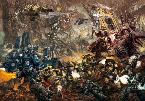 Unite against the forces of Chaos with our captivating handmade oil painting on canvas, portraying a scene of Space Marines rallying against a relentless Chaos army on an epic battlefield. This dynamic artwork captures the heroic defiance and fierce determination of the Space Marines amidst the chaos of war. With vivid colors and meticulous detailing, this piece brings the intensity of intergalactic conflict to life. Own a piece of Warhammer lore and elevate your decor with this stunning portrayal of epic warfare. Order now to make this masterpiece a centerpiece in your collection, embodying the valor of the Space Marines.