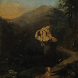 A woman and a child in the White Mountains