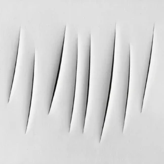 "Concetto Spaziale, Attese - (White 8 cut)"