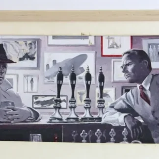 Bar Scene with "Bass Strong Ale" Sign